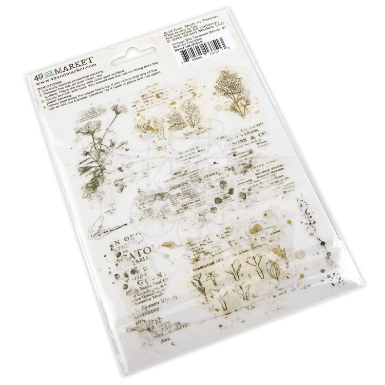 Rub-on transfer 15x20cm Textbook Blends 01 2 arkusze VB37513 49 and Market