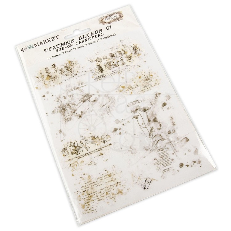 Rub-on transfer 15x20cm Textbook Blends 01 2 arkusze VB37513 49 and Market