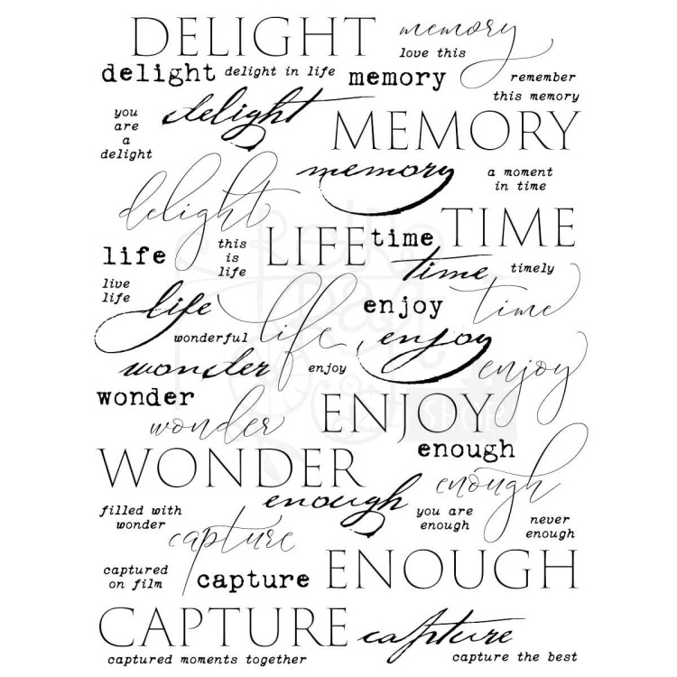 Rub-on transfer 15x20cm Defining Words 01 2 arkusze VB37537 49 and Market