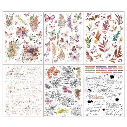 Rub-on transfer 15x20cm ARToptions Plum Grove 6 arkuszy APG38510 49 and Market