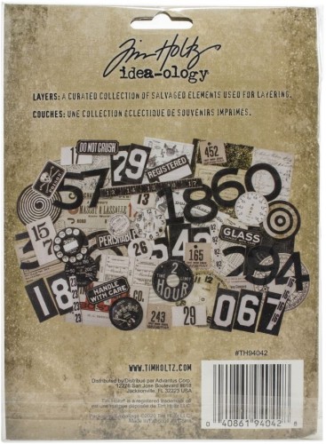 Ozdoby papierowe Idea-Ology Layers Urban 65szt TH94042 Tim Holtz
