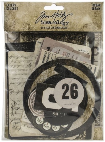 Ozdoby papierowe Idea-Ology Layers Urban 65szt TH94042 Tim Holtz