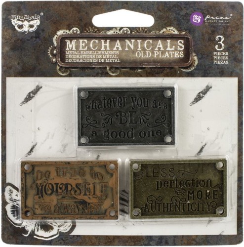 Ozdoba metalowa Mechanicals Metal Embellishments Old Plates 967123 Prima