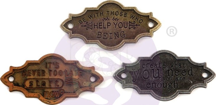 Ozdoba metalowa Mechanicals Metal Embellishments Old Plates II 967703 Prima