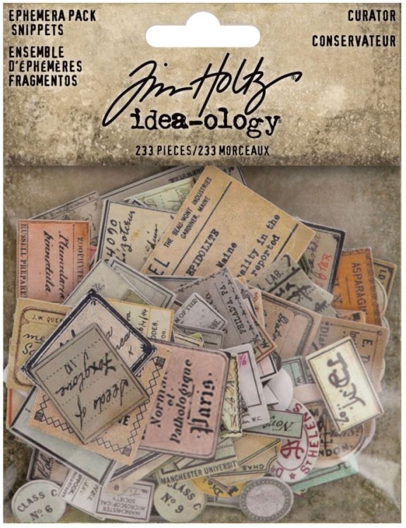 Ozdoby papierowe Idea-Ology Ephemera Snippets Curator 233szt TH94152 Tim Holtz