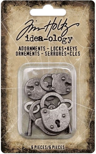 Ozdoby metalowe kłódki i klucze Idea-Ology Metal Adornments Locks &amp; Keys TH94162 Tim Holtz