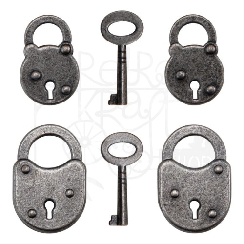 Ozdoby metalowe kłódki i klucze Idea-Ology Metal Adornments Locks &amp; Keys TH94162 Tim Holtz