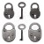 Ozdoby metalowe kłódki i klucze Idea-Ology Metal Adornments Locks &amp; Keys TH94162 Tim Holtz