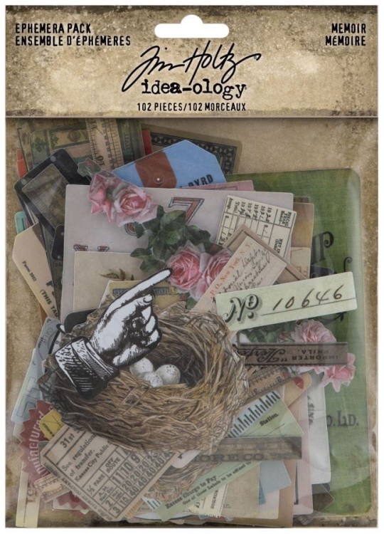 Ozdoby papierowe Idea-Ology Ephemera Pack Memoir 102szt TH94221 Tim Holtz
