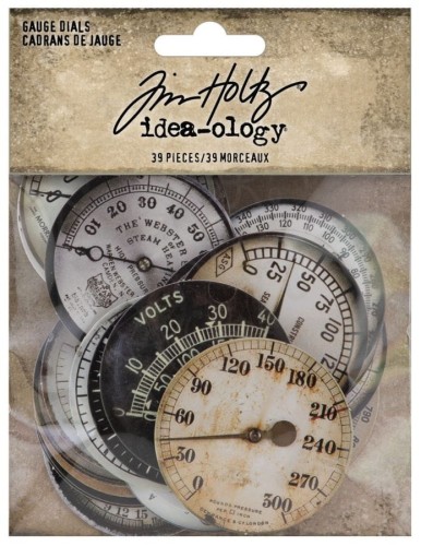Ozdoby papierowe Idea-Ology Gauge Dials 39szt TH94225 Tim Holtz