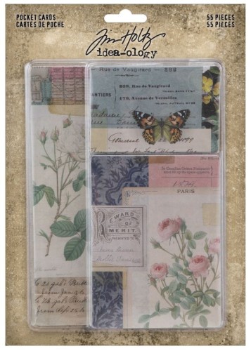Ozdoby papierowe Idea-Ology Pocket Cards 55szt TH94226 Tim Holtz