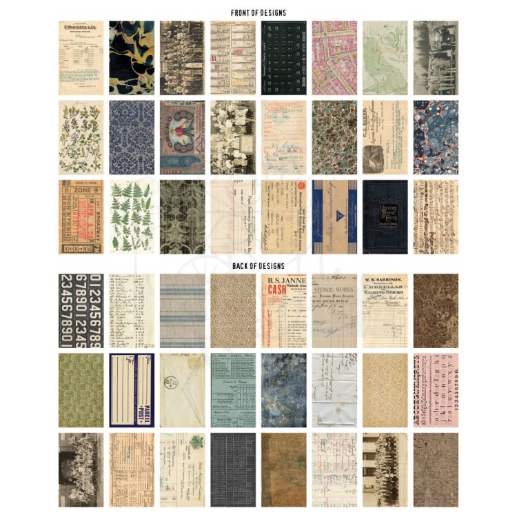 Ozdoby papierowe Idea-Ology Backdrops Double-Sided Cardstock Volume #3 24szt TH94247 Tim Holtz