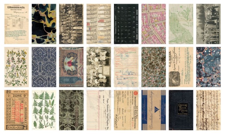 Ozdoby papierowe Idea-Ology Backdrops Double-Sided Cardstock Volume #3 24szt TH94247 Tim Holtz