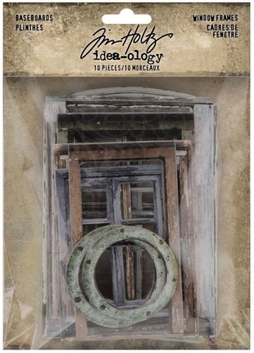 Ozdoby tekturowe okna Idea-Ology Baseboard Frames Window 10szt TH94248 Tim Holtz