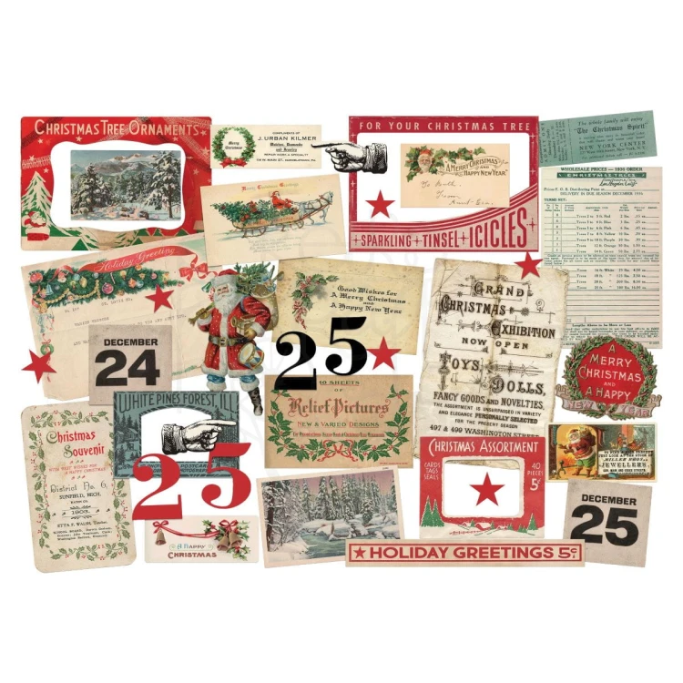 Ozdoby papierowe Idea-Ology Layers Christmas 35szt TH94288 Tim Holtz