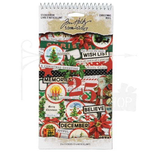 Naklejki Idea-Ology Spiral Bound Sticker Book Christmas TH94294 Tim Holtz