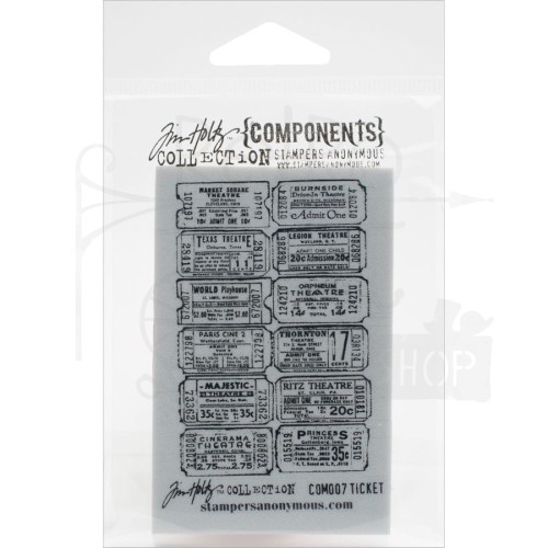 Stempel gumowy kauczukowy bilety Ticket Tim Holtz COM007 Stampers Anonymous