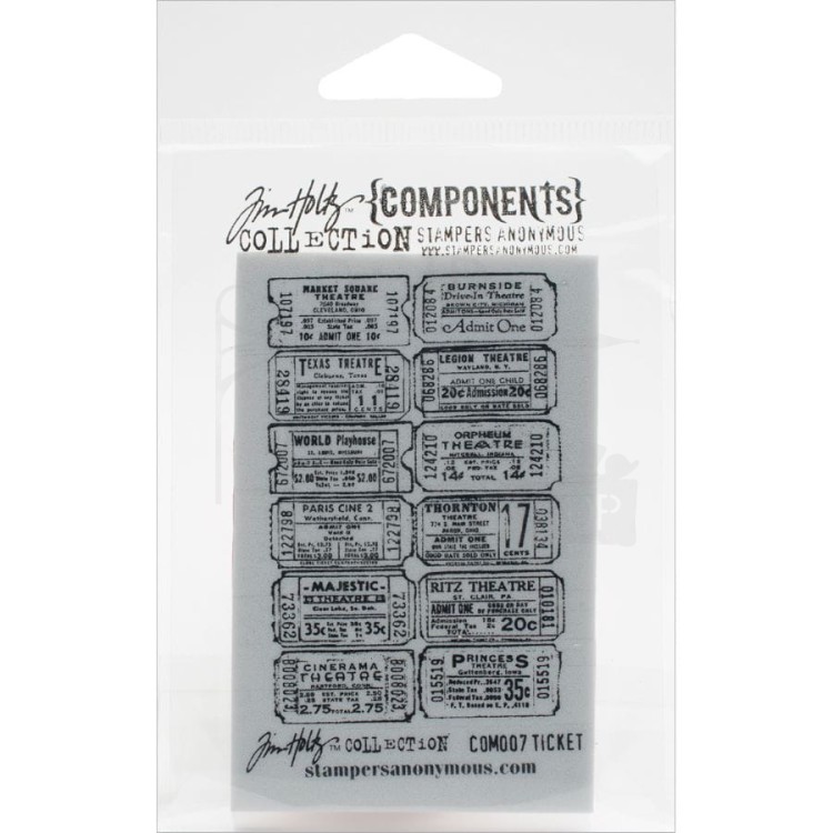 Stempel gumowy kauczukowy bilety Ticket Tim Holtz COM007 Stampers Anonymous