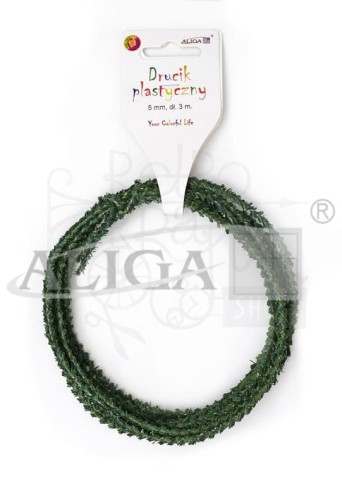 Drucik plastyczny zielone igiełki 5mm x 3m Aliga