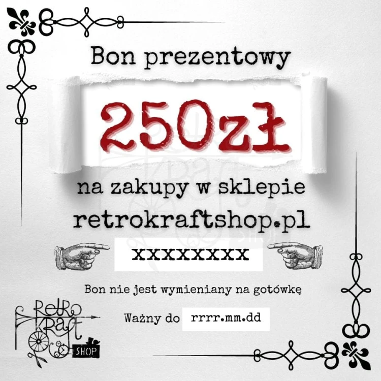 Bon prezentowy o wartości 250zł - elektroniczny