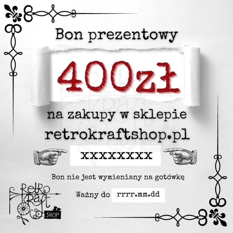 Bon prezentowy o wartości 400zł - elektroniczny