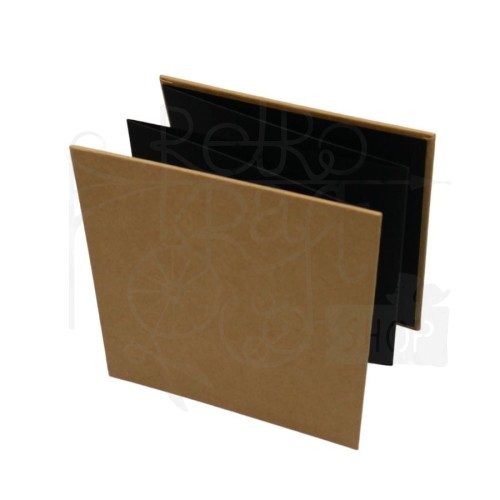 Album harmonijka 135x135mm kraft + czarny