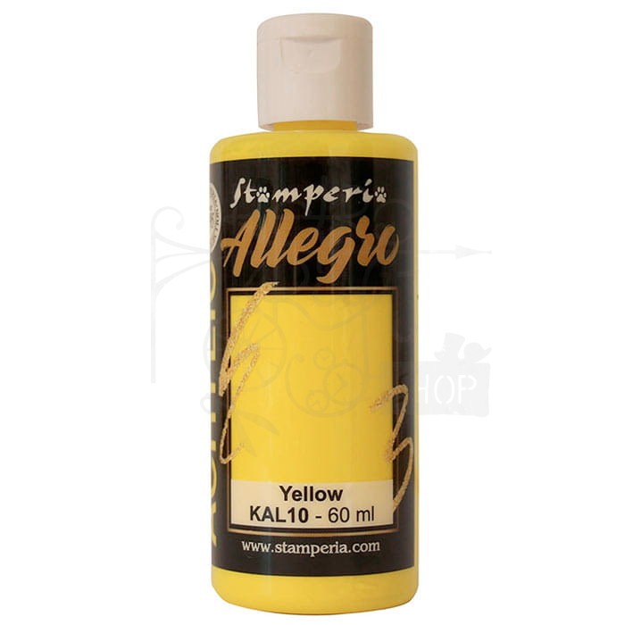 Farba akrylowa Allegro Yellow żółty 60ml KAL10 Stamperia