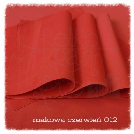 Pianka foamiran 30x35cm - makowa czerwień