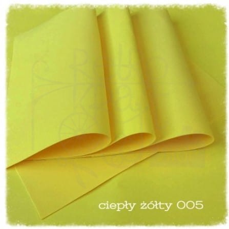 Pianka foamiran 30x35cm - ciepły żółty