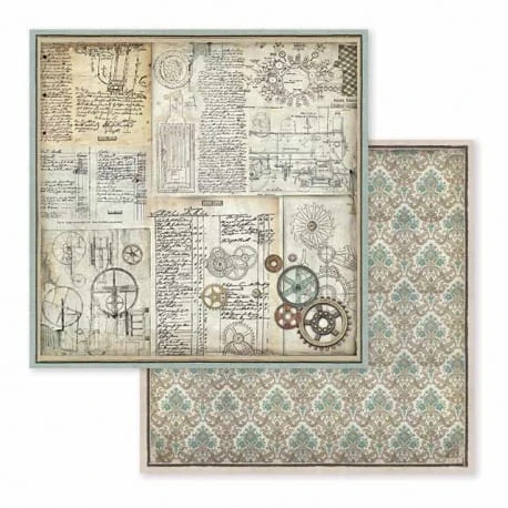 Papier 30x30 Voyages Fantastiques Gears Trybiki SBB598 Stamperia