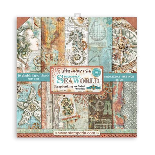 Zestaw papierów 20x20 Sea World SBBS13 Stamperia