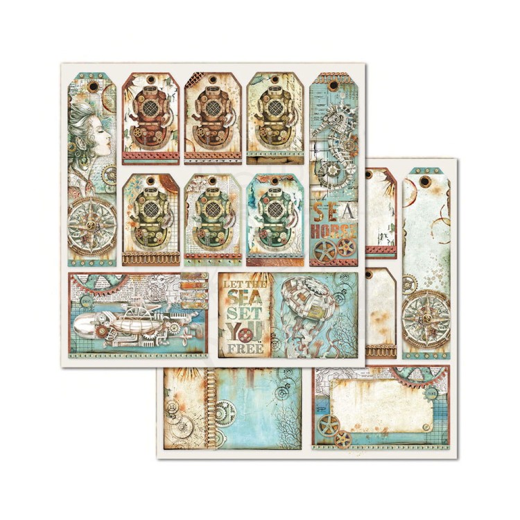 Zestaw papierów 20x20 Sea World SBBS13 Stamperia