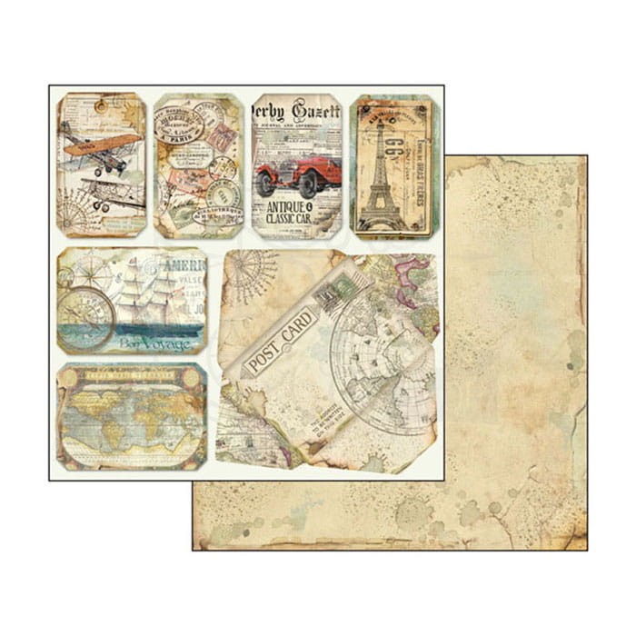 Zestaw papierów 20x20 Around the World SBBS12 Stamperia
