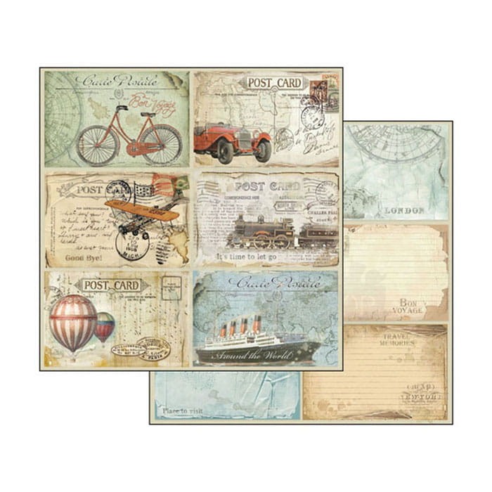 Zestaw papierów 20x20 Around the World SBBS12 Stamperia
