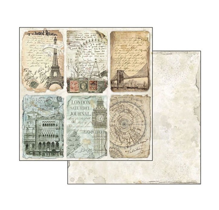 Zestaw papierów 20x20 Around the World SBBS12 Stamperia