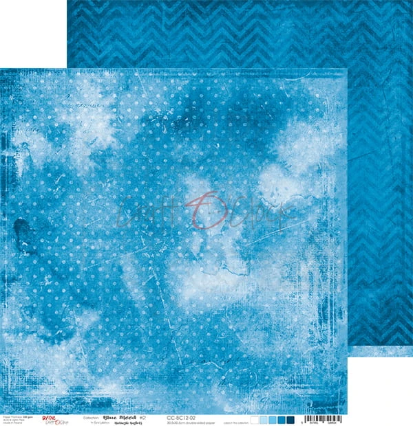 Zestaw papierów 30x30 Basic 12 Blue Mood CC-ZD-BC12 Craft O'Clock