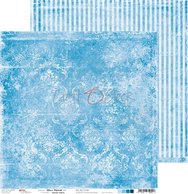 Zestaw papierów 30x30 Basic 12 Blue Mood CC-ZD-BC12 Craft O'Clock