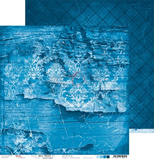 Zestaw papierów 30x30 Basic 12 Blue Mood CC-ZD-BC12 Craft O'Clock