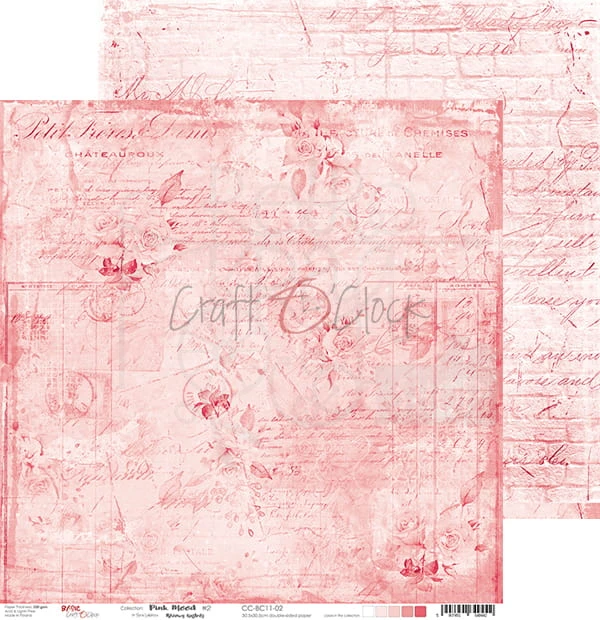 Zestaw papierów 30x30 Basic 11 Pink Mood CC-ZD-BC11 Craft O'Clock