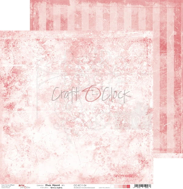 Zestaw papierów 30x30 Basic 11 Pink Mood CC-ZD-BC11 Craft O'Clock