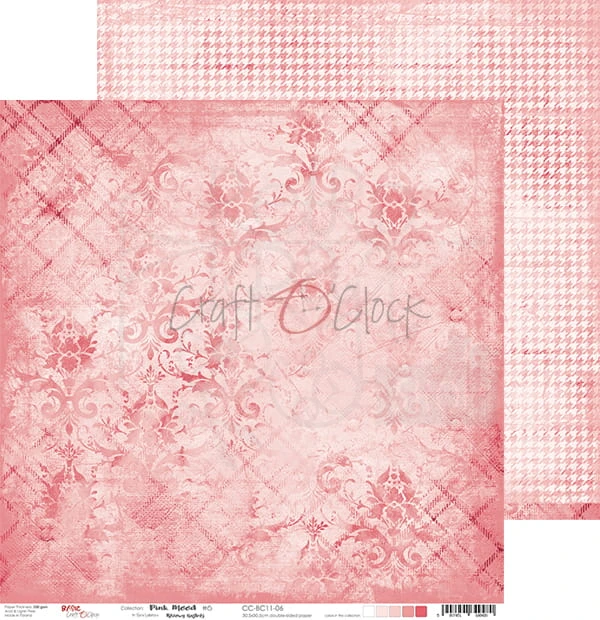 Zestaw papierów 30x30 Basic 11 Pink Mood CC-ZD-BC11 Craft O'Clock