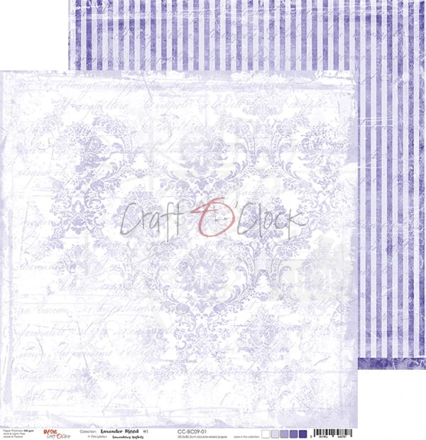 Zestaw papierów 30x30 Basic 09 Lavender Mood CC-ZD-BC09 Craft O'Clock