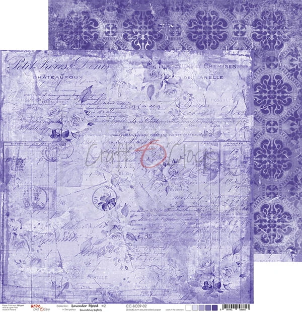 Zestaw papierów 30x30 Basic 09 Lavender Mood CC-ZD-BC09 Craft O'Clock