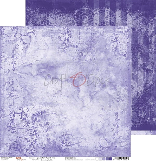 Zestaw papierów 30x30 Basic 09 Lavender Mood CC-ZD-BC09 Craft O'Clock