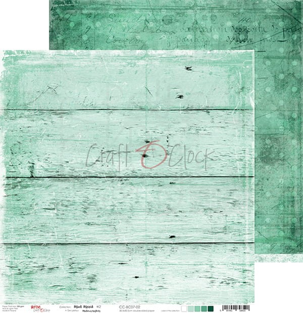 Zestaw papierów 30x30 Basic 07 Mint Mood CC-ZD-BC07 Craft O'Clock