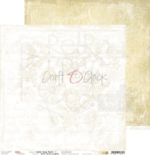 Zestaw papierów 30x30 Basic 04 White-Beige Mood CC-ZD-BC04 Craft O'Clock