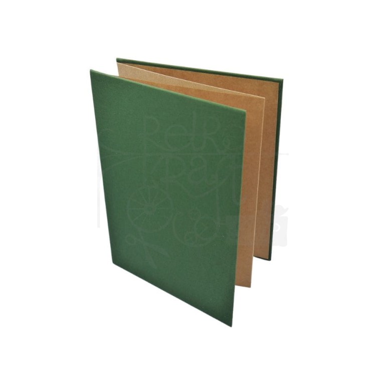 Album harmonijka 165x225mm zielony + kraft