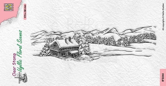 Stempel akrylowy Snow Landscape Zimowy krajobraz IFS044 Nellie's Choice