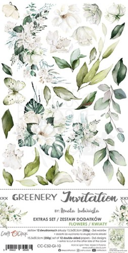 Zestaw dodatków Greenery Invitation - Kwiaty CC-C52-GI-10 Craft O'Clock