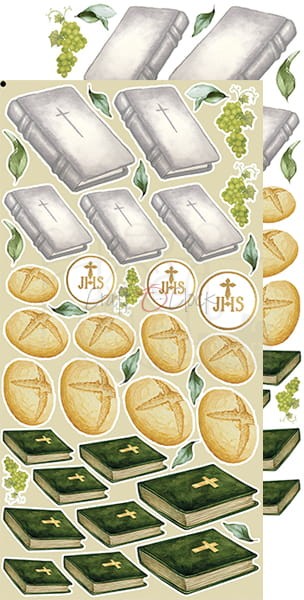 Zestaw dodatków Greenery Invitation - Komunia CC-C52-GI-13 Craft O'Clock